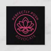 Perfect POSH Advocate Vierkante Visitekaartje (Voorkant)