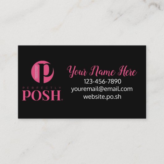 Perfect Posh Custom Visitekaartjes Girls Facial (Voorkant)