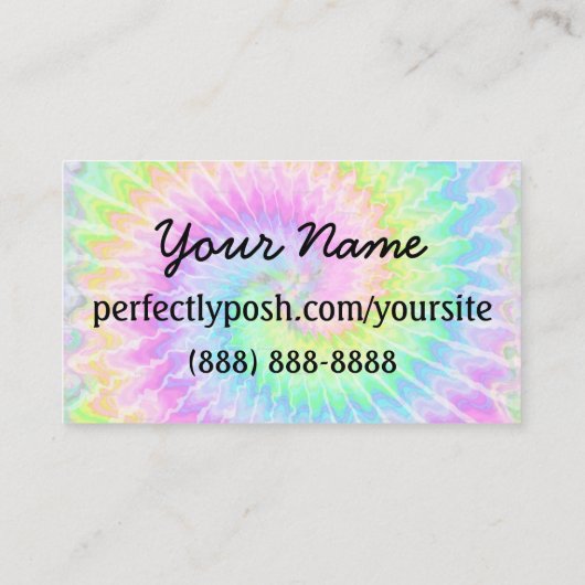 Perfect Posh tie dye Visitekaartje (Achterkant)
