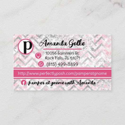 Perfect Posh Visitekaartje (Achterkant)