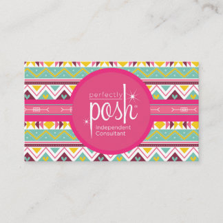 Perfect Posh Visitekaartjes, Boho Posh Visitekaartje
