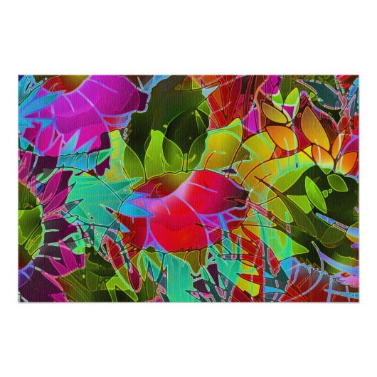 Perfect Poster Floral Abstract Kunstwerk (Voorkant)