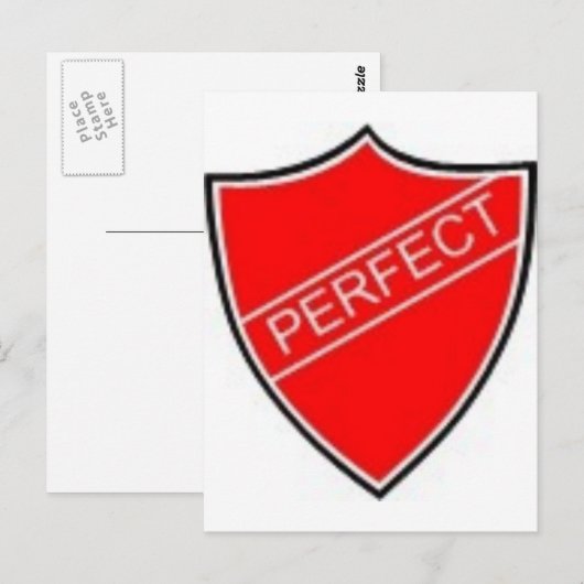 Perfect Prefect Badge Red Briefkaart (Voorkant / Achterkant)