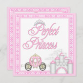 Perfect Princess Baby shower Coach en Castle Kaart (Voorkant / Achterkant)