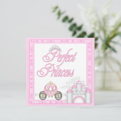 Perfect Princess Baby shower Coach en Castle Kaart (Staand voorkant)