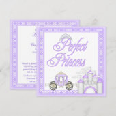 Perfect Princess Baby shower Coach en Castle Kaart (Voorkant / Achterkant)