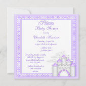 Perfect Princess Baby shower Coach en Castle Kaart (Achterkant)