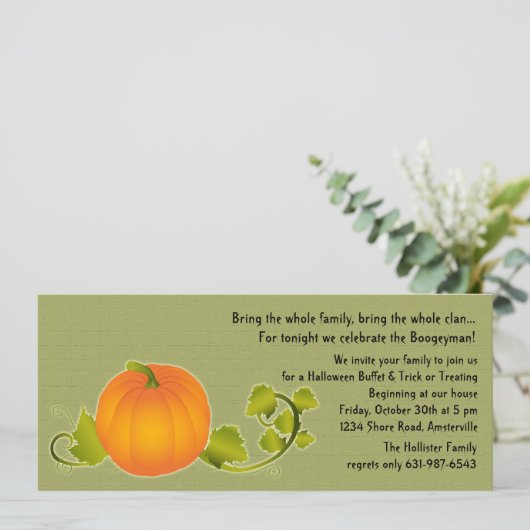 Perfect Pumpkin-uitnodiging Kaart (Staand voorkant)