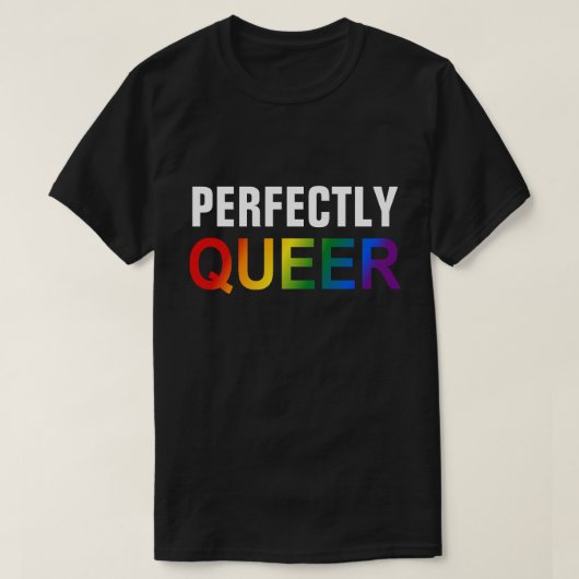 PERFECT QUEER (regenboog) LGBTQ+ Pride T-shirt (Design voorkant)