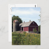 Perfect Red Barn en Silo Briefkaart (Voorkant / Achterkant)