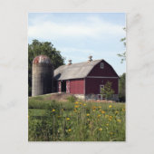 Perfect Red Barn en Silo Briefkaart (Voorkant)