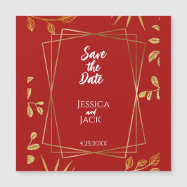 Perfect Red Save the Date Magneet Uitnodiging