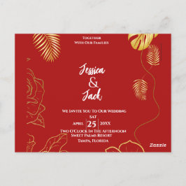 Perfect Red Save the Date Wedding Briefkaart