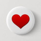 Perfect Red Valentijn Heart Ronde Button 5,7 Cm (Voorkant)