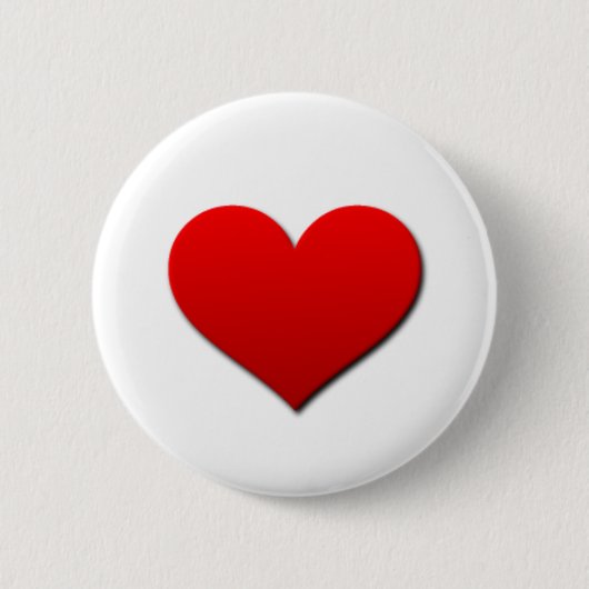 Perfect Red Valentijn Heart Ronde Button 5,7 Cm (Voorkant)