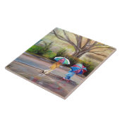 "Perfect regenachtige dag" keramisch tegels Tegeltje (Zijkant)