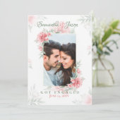 Perfect roze aankondiging van het Verloving van de (Staand voorkant)