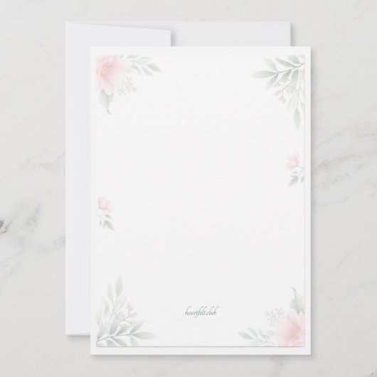 Perfect roze aankondiging van het Verloving van de (Achterkant)