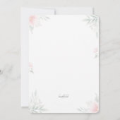 Perfect Roze Aquarel Foto Uitnodiging (Achterkant)