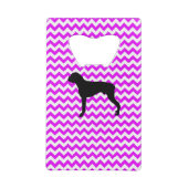 Perfect roze Chevron met boxer Creditkaart Flessenopener (Achterkant)