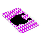 Perfect roze Chevron met Engelse Bulldog Shadow Magneet (Rechterzijde)