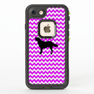 Perfect roze Chevron met Golden Silhouette