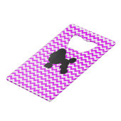 Perfect roze Chevron met porselein Creditkaart Flessenopener (Voorkant Gekanteld)