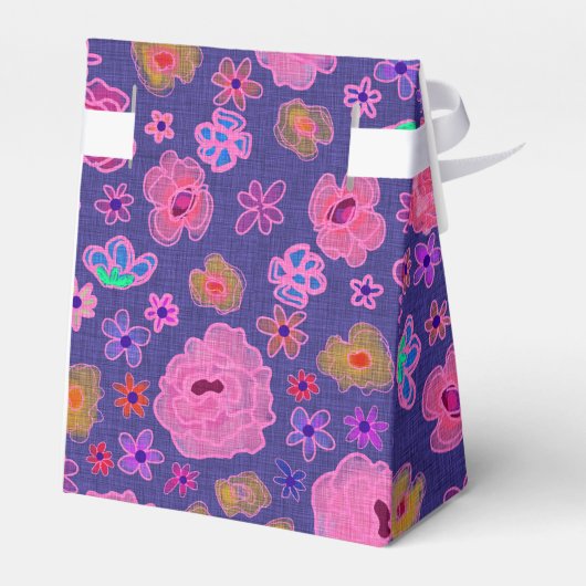 Perfect  roze en maagdenpalmbloemen bedankdoosjes (Achterkant)