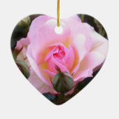 Perfect roze Engels Roos Keramisch Ornament (Achterkant)