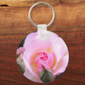 Perfect roze Engels Roos Sleutelhanger (Voorkant)