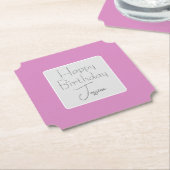 Perfect Roze Papier Onderzetter (Gekanteld)