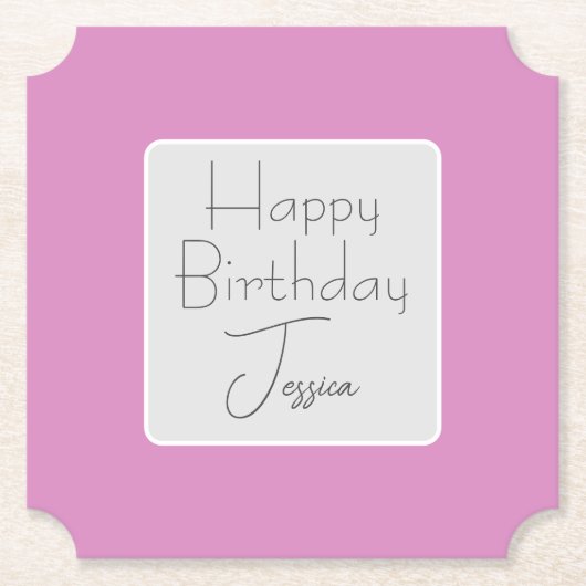 Perfect Roze Papier Onderzetter (Voorkant)