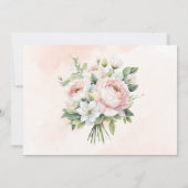 Perfect roze pioenbloem bloemenbewaar de datumkaar kaart (Achterkant)