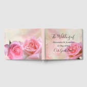 Perfect roze Roses Wedding Guest Book Gastenboek (Volledig)