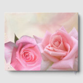 Perfect roze Roses Wedding Guest Book Gastenboek (Achterkant)