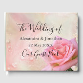 Perfect roze Roses Wedding Guest Book Gastenboek (Voorkant)