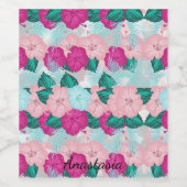 Perfect, roze roze aroma wijn etiket (Enkel label)