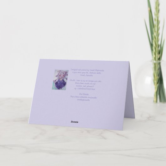 Perfect Roze Viooltjes Aquarel Bedankkaart Kaart (Achterkant)