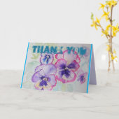 Perfect Roze Viooltjes Aquarel Bedankkaart Kaart (Gele Bloem)
