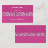 Perfect roze Visitekaartje voor afdrukken in Zebra (Voorkant / Achterkant)