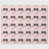 Perfect roze zwart wit nummers gepersonaliseerd cadeaupapier (Vlak)