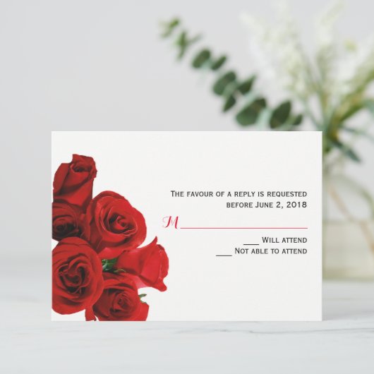 Perfect Rozen Response Kaart (Staand voorkant)