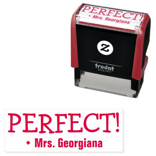 "PERFECT!" Rubberstempel sorteren Zelfinktende Stempel