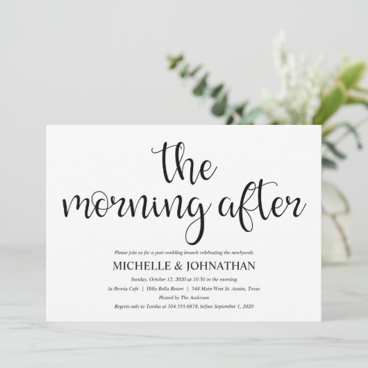 Perfect Rustic Post Wedding Brunch Invites Kaart (Staand voorkant)