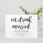 Perfect rustieke bruiloft repetitie diner uitnodig kaart (Staand voorkant)