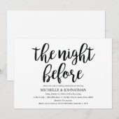 Perfect rustieke bruiloft repetitie diner uitnodig kaart (Voorkant / Achterkant)