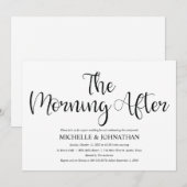 Perfect rustieke post bruiloft brunch uitnodiginge kaart (Voorkant / Achterkant)