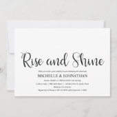 Perfect rustieke post bruiloft brunch uitnodiginge kaart (Voorkant)