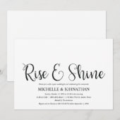 Perfect rustieke post bruiloft brunch uitnodiginge kaart (Voorkant / Achterkant)