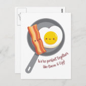 Perfect samen als Bacon- en Egg-liefde Briefkaart (Voorkant / Achterkant)